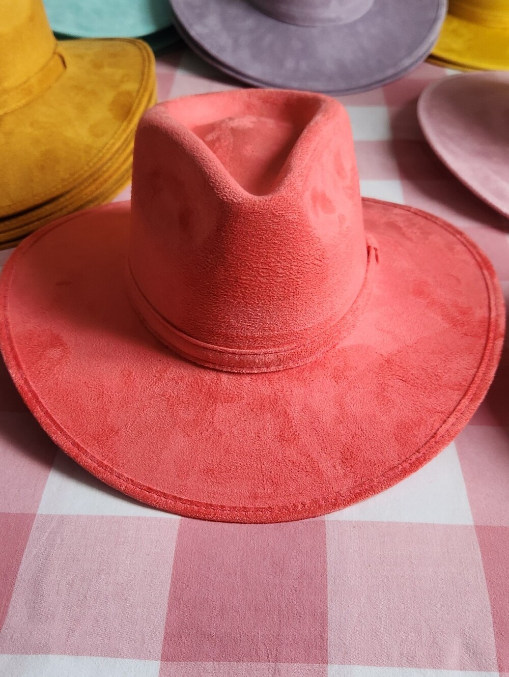 Fedora Hat Coral  Handmade In Mexico . Size M